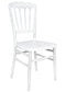 Chivari White Steel Skeleton™ Resin Napoleon Chair CNRW-STEEL-CX-T