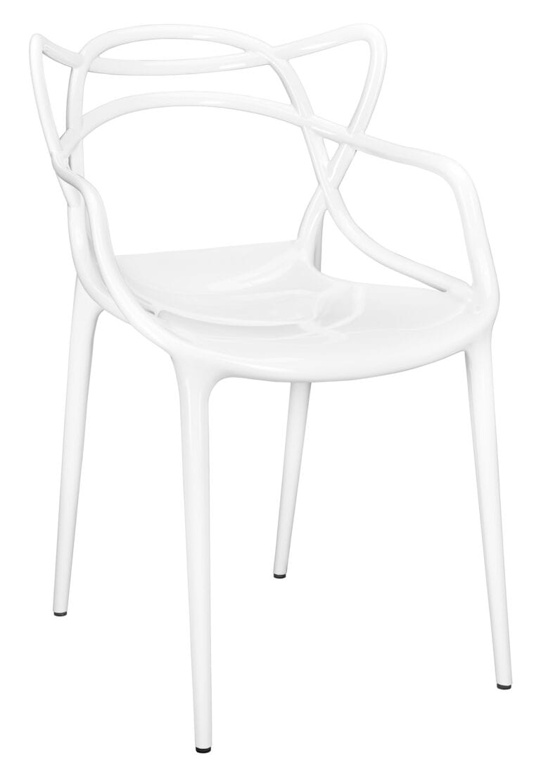 Chivari White Resin Orbit Chair CSRW-ZG-T