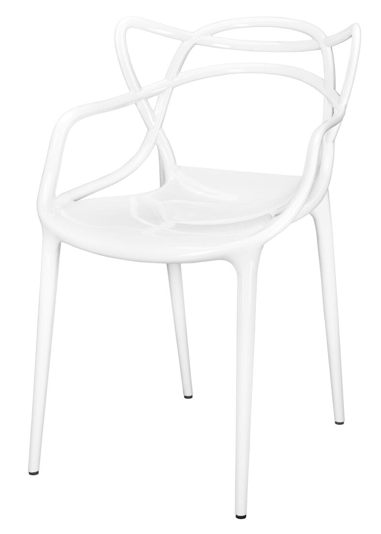 Chivari White Resin Orbit Chair CSRW-ZG-T