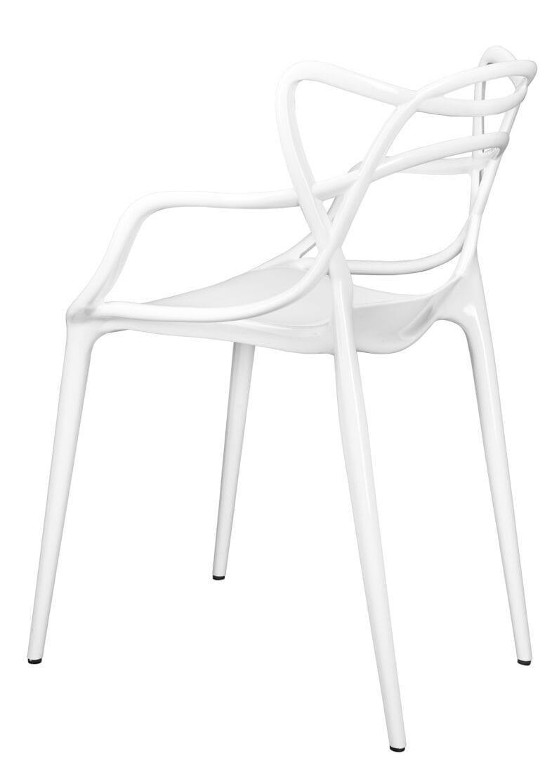 Chivari White Resin Orbit Chair CSRW-ZG-T