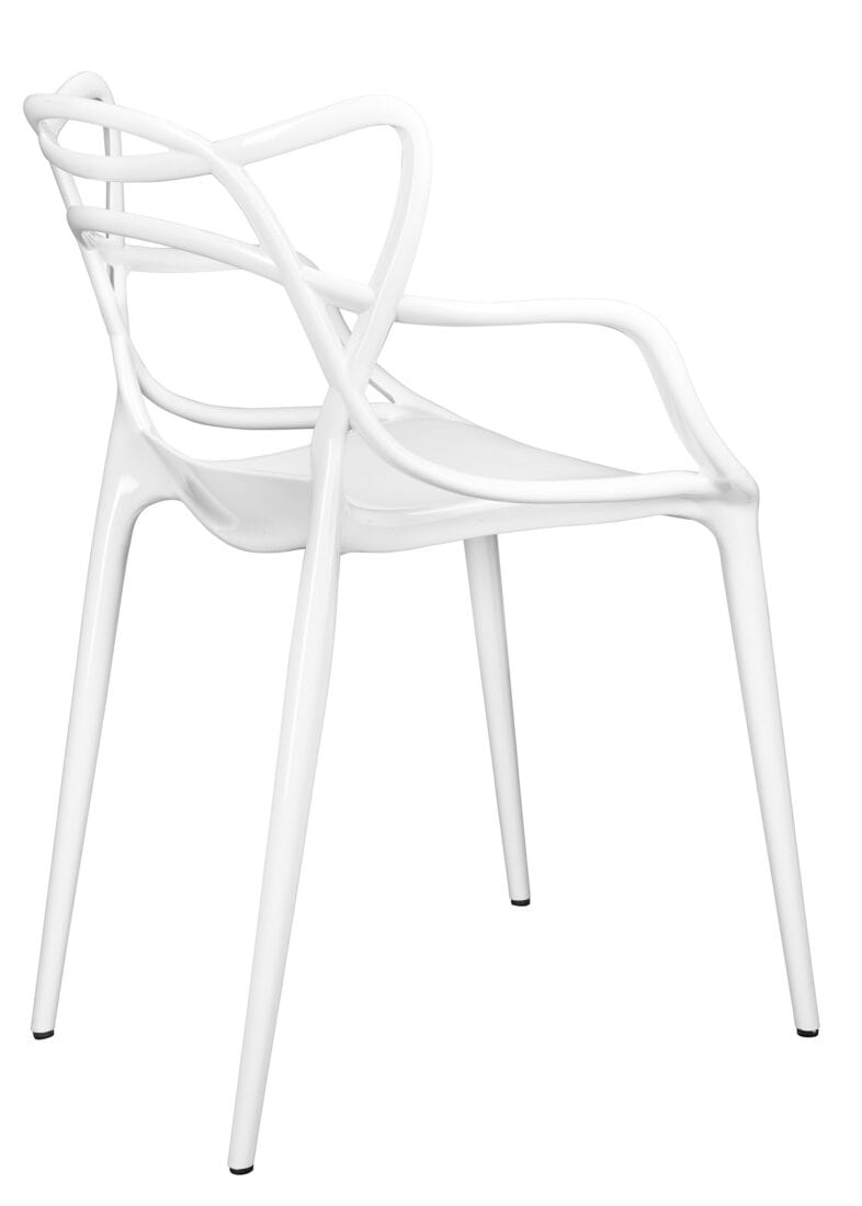 Chivari White Resin Orbit Chair CSRW-ZG-T