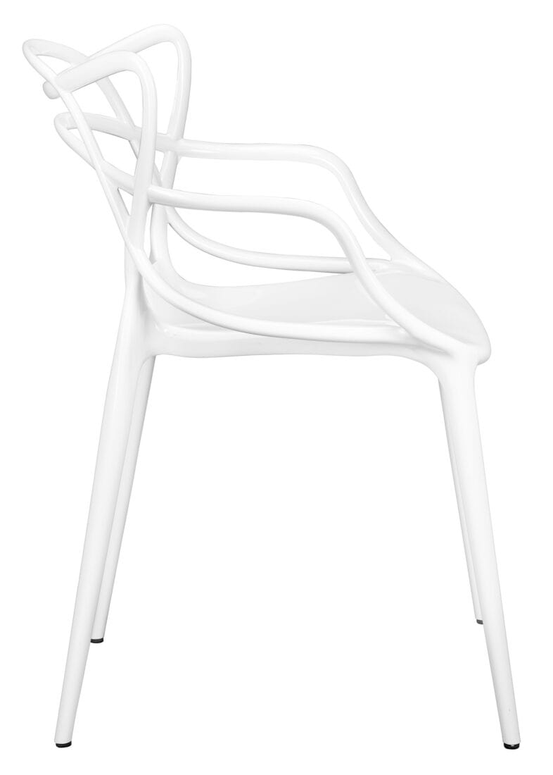 Chivari White Resin Orbit Chair CSRW-ZG-T