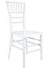 Chivari Sparkling Pearl White Resin Steel Skeleton™ Chiavari Chair CCRPWSP-STEEL-AX-T