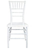 Chivari Sparkling Pearl White Resin Steel Skeleton™ Chiavari Chair CCRPWSP-STEEL-AX-T