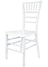 Chivari Sparkling Pearl White Resin Steel Skeleton™ Chiavari Chair CCRPWSP-STEEL-AX-T