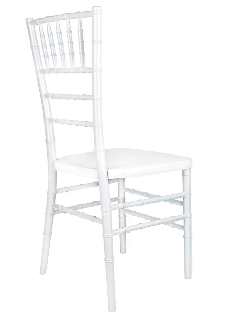 Chivari Sparkling Pearl White Resin Steel Skeleton™ Chiavari Chair CCRPWSP-STEEL-AX-T