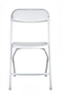 Chivari 100 Pack White Plastic Folding Chair and 10 96" (8 Foot) Rectangular Plywood Banquet Table CFPW-100PLY96-KT