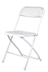 Chivari 120 White Poly Folding Chairs + Hanging Cart Combo PACK120CFPW-CX-T-CART101-AX-T