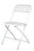 Chivari White Folding Chair (Steel-Poly Chair) CFPW-CX-T