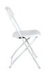 Chivari 120 White Poly Folding Chairs + Hanging Cart Combo PACK120CFPW-CX-T-CART101-AX-T
