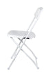 Chivari 100 Pack White Plastic Folding Chair and 10 96" (8 Foot) Rectangular Plywood Banquet Table CFPW-100PLY96-KT