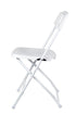 Chivari 120 White Poly Folding Chairs + Hanging Cart Combo PACK120CFPW-CX-T-CART101-AX-T