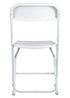 Chivari 100 Pack White Plastic Folding Chair and 10 96" (8 Foot) Rectangular Plywood Banquet Table CFPW-100PLY96-KT