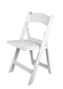 Chivari White SuperResin™ Folding Chair with Stainless Steel Hardware CFRWS-AX-T