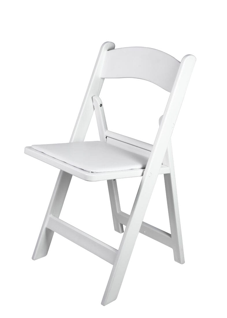 Chivari White Resin Folding Chair CFRW-X-AX-T