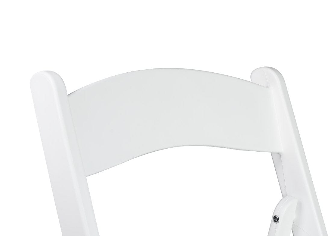 Chivari White Resin Folding Chair CFRW-X-AX-T