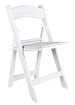 Chivari White SuperResin Folding Chair CFRW-AX-T