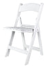 Chivari White SuperResin Folding Chair CFRW-AX-T