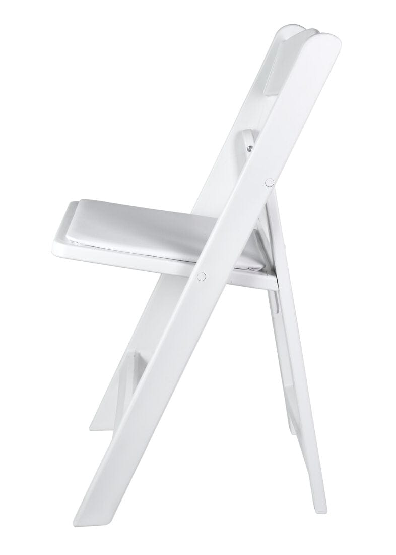 Chivari White SuperResin Folding Chair CFRW-AX-T