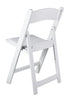 Chivari White with White Vinyl Cushion Resin Steel Skeleton™ Folding Chair CFRW-ST-A