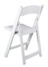 Chivari White SuperResin Folding Chair CFRW-AX-T