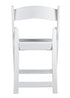 Chivari White with White Vinyl Cushion Resin Steel Skeleton™ Folding Chair CFRW-ST-A