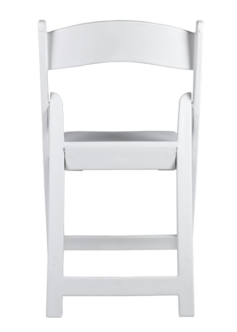 Chivari White SuperResin Folding Chair CFRW-AX-T
