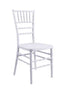 Chivari White Resin Steel Skeleton™ Chiavari Chair (Per Chair Price Shown – Sold only in Quantities of 4) Some Assembly Required CCRW-U4-STEEL-AX-T