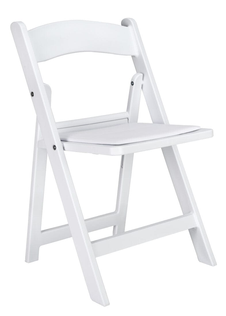 Chivari Kids White Resin Folding Chair CFRW-KID-AX-T
