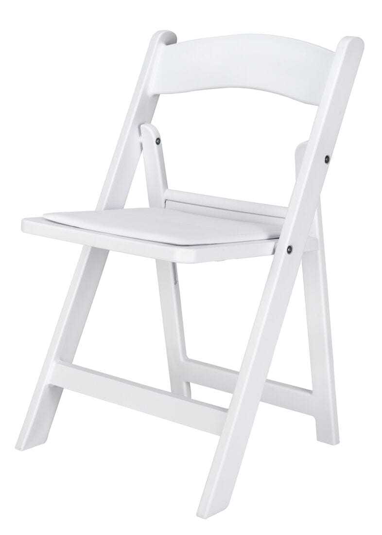 Chivari Kids White Resin Folding Chair CFRW-KID-AX-T