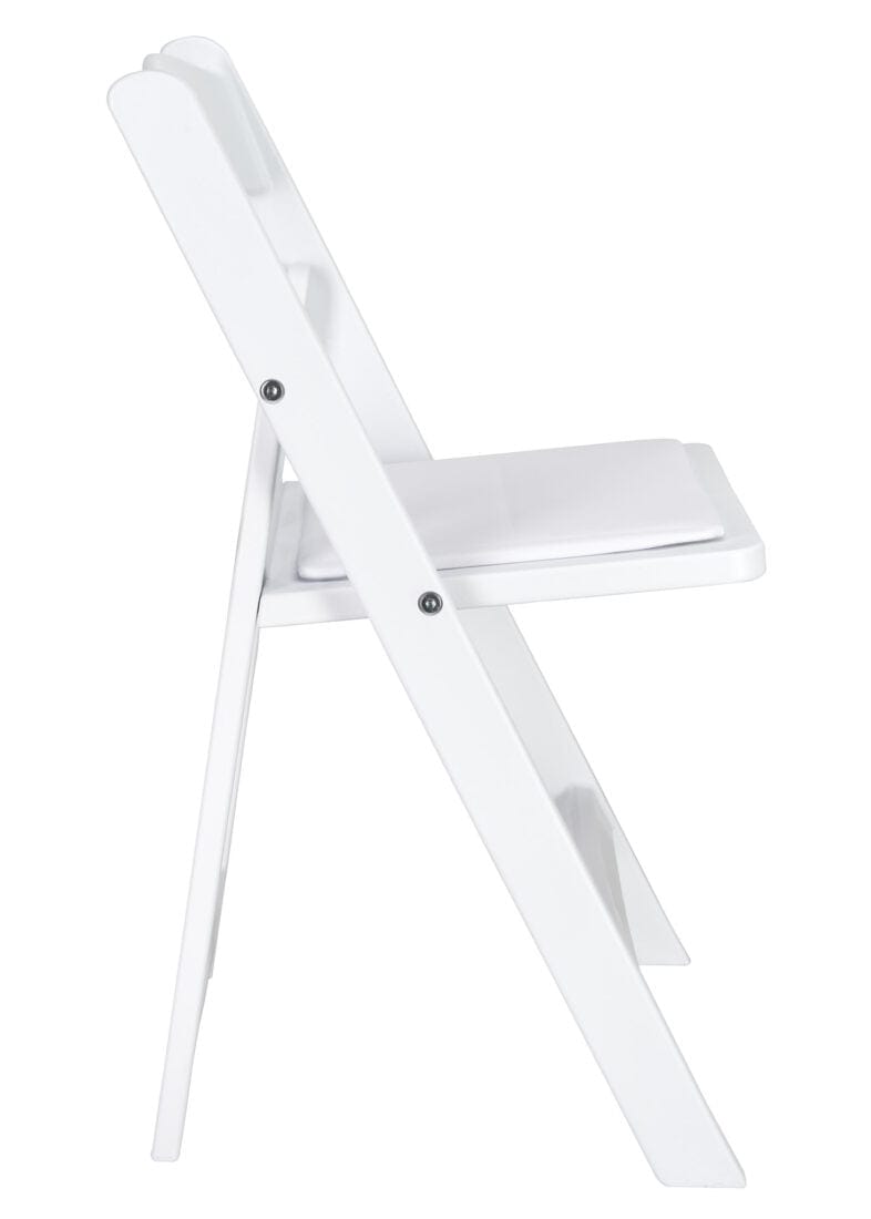 Chivari Kids White Resin Folding Chair CFRW-KID-AX-T