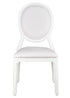 Chivari White Resin Louis Pop Chair with White Vinyl Seat and Back CLPRWWW-ZG-T