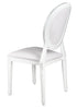 Chivari White Resin Louis Pop Chair with White Vinyl Seat and Back CLPRWWW-ZG-T