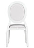 Chivari White Resin Louis Pop Chair with White Vinyl Seat and Back CLPRWWW-ZG-T