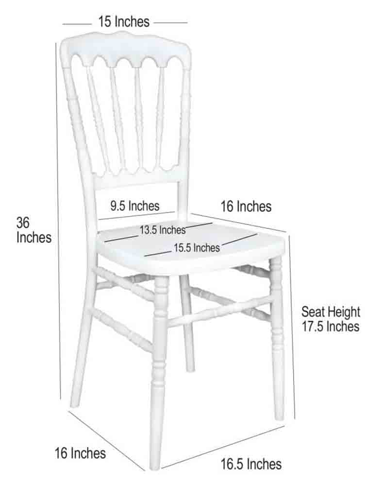 Chivari 40 Chair Pack White Steel Skeleton™ Resin Napoleon Chair CNRW-ST-CX-40