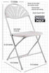 Chivari 100 Chair Pack White Folding Chairs (Steel-Poly Chair) CFPW-CX-T-100