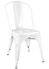 Chivari White Hi Gloss Tolix Style Metal Chair CTMW-AX-T