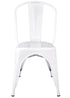 Chivari White Hi Gloss Tolix Style Metal Chair CTMW-AX-T