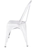 Chivari White Hi Gloss Tolix Style Metal Chair CTMW-AX-T