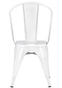 Chivari White Hi Gloss Tolix Style Metal Chair CTMW-AX-T