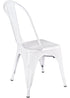 Chivari White Hi Gloss Tolix Style Metal Chair CTMW-AX-T