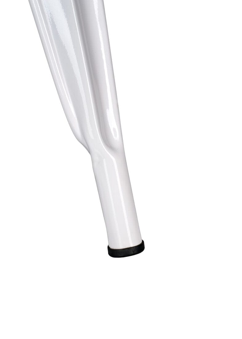 Chivari White Hi Gloss Tolix Style Metal Chair CTMW-AX-T