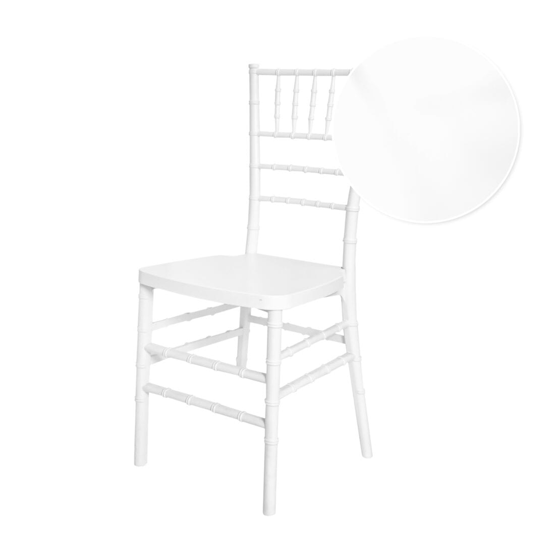 Chivari White ToughResin™ Chiavari Chair CCRW-MONO-AX-T