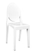 Chivari White Resin Oval Back Victoria Ghost Chair CGVRW-ZG-T