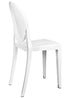 Chivari White Resin Oval Back Victoria Ghost Chair CGVRW-ZG-T