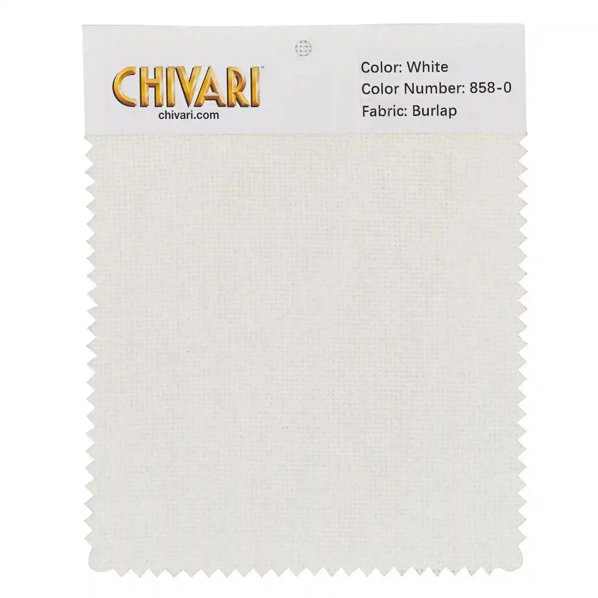 Chivari World’s Best Cushion Fabric Swatch – White SW-L-W-A