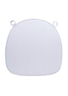 Chivari White Fabric 2" Thick Cross Back Cushion CUSHXSTRAP-WHI-AX-T