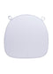 Chivari White Fabric 2" Thick Cross Back Cushion CUSHXSTRAP-WHI-AX-T