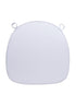 Chivari White Fabric 2" Thick Cross Back Cushion CUSHXSTRAP-WHI-AX-T