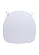 Chivari White Fabric 2" Thick Cross Back Cushion CUSHXSTRAP-WHI-AX-T